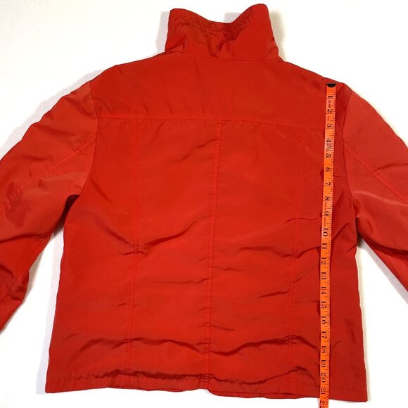 TanJay Petites Jacket Size 10P Orange Snap Pockets Lightweight Retro Style - Picture 13 of 16